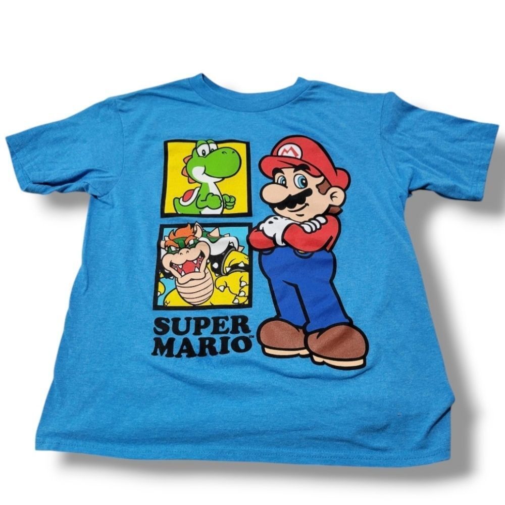 Nintendo Super Mario Shirt Size Small S Youth Kids Graphic T-Shirt Bowser Yoshi
